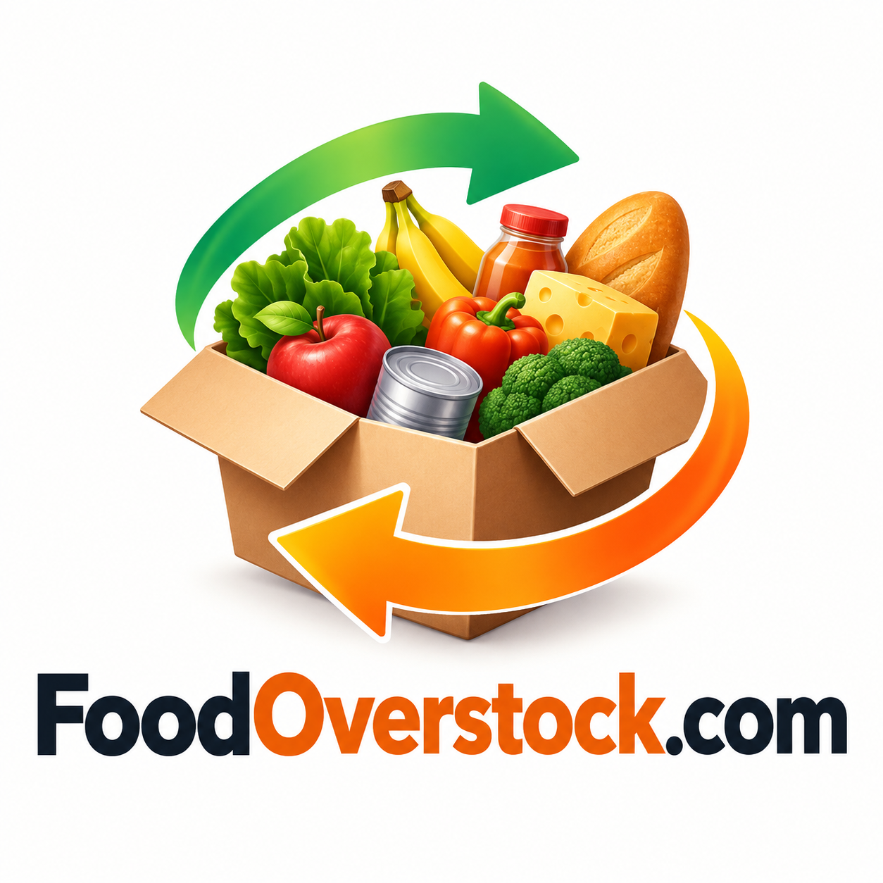 FoodOverstock.com domain name artwork